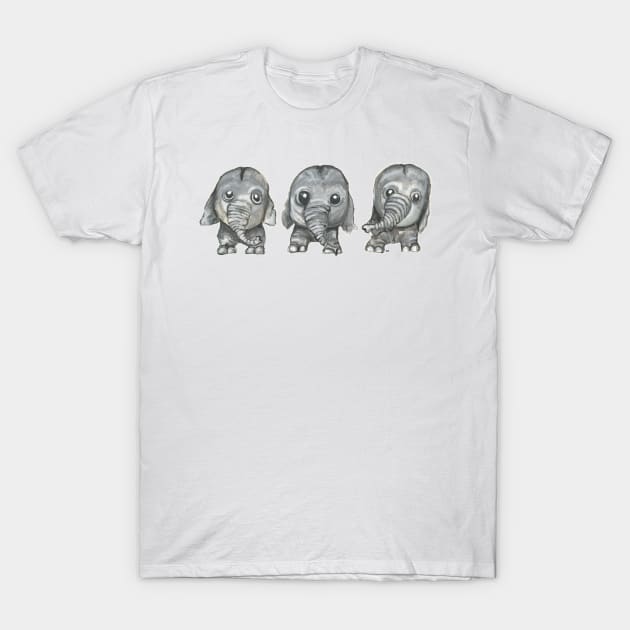 3 little elephant T-Shirt by msmart